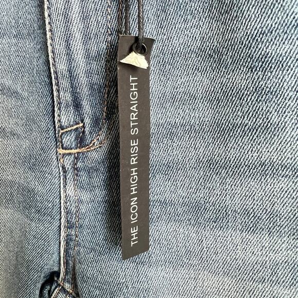 New Kendall & Kylie Icon High Rise Straight Jeans Womens 5/27 Distressed Stretch - Picture 5 of 7